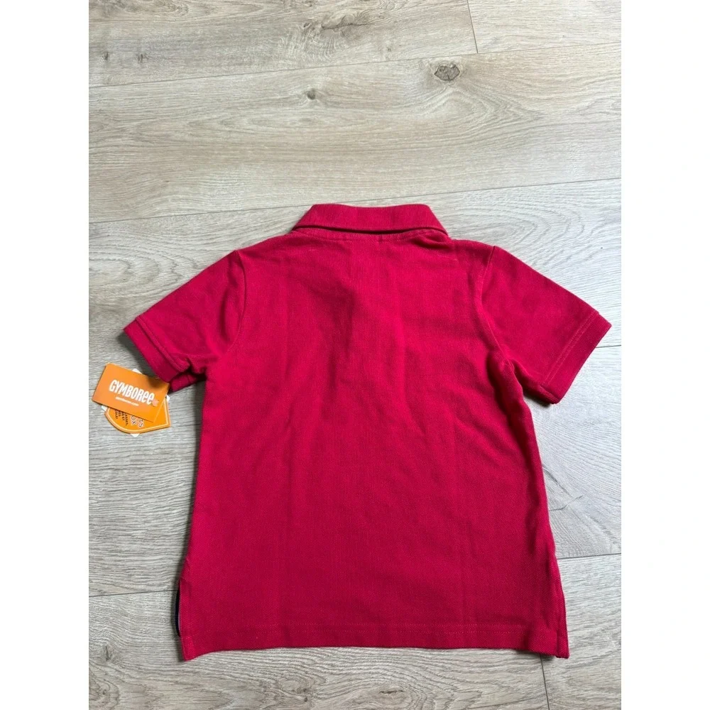 NWT Boys Kids Gymboree playproof uniforms nanotex short sleeve red polo size 2T